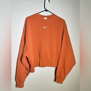 Nike Sportswear Phoenix Fleece cropped crewneck sweatshirt in a burnt orange S